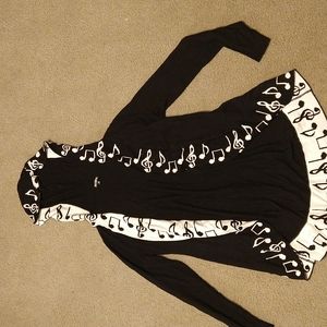 Hot Topic Music Note Sweater